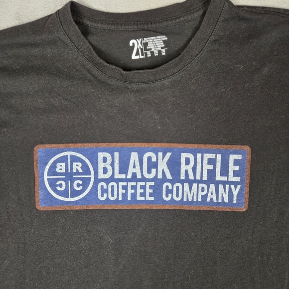 Black Rifle Coffee T-Shirt Mens 2XL Black Logo Short Sleeve Tee BRCC - Picture 3 of 7